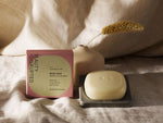 Hand-crafted ceramic dish optimized for solid hair care