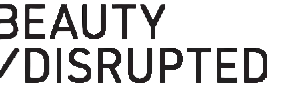 'BEAUTY DISRUPTED' logo in black on a white background