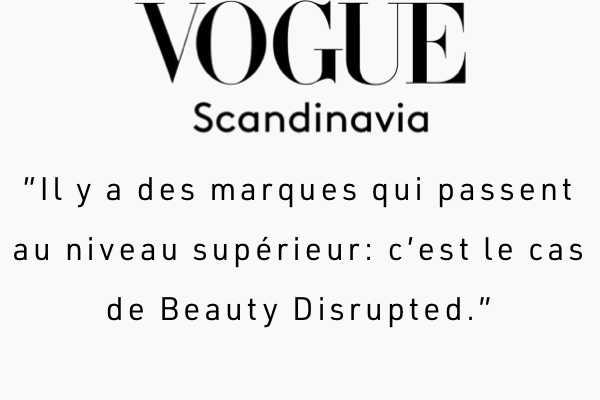 au niveau sup'erieur c'est la cas de Beauty Disrupted