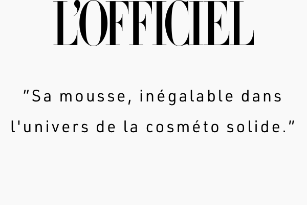 sa mousse, inégalable dans l'univers de la cosméto solide