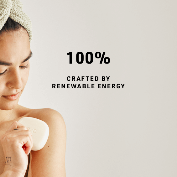 shampoo produced with renewable energy