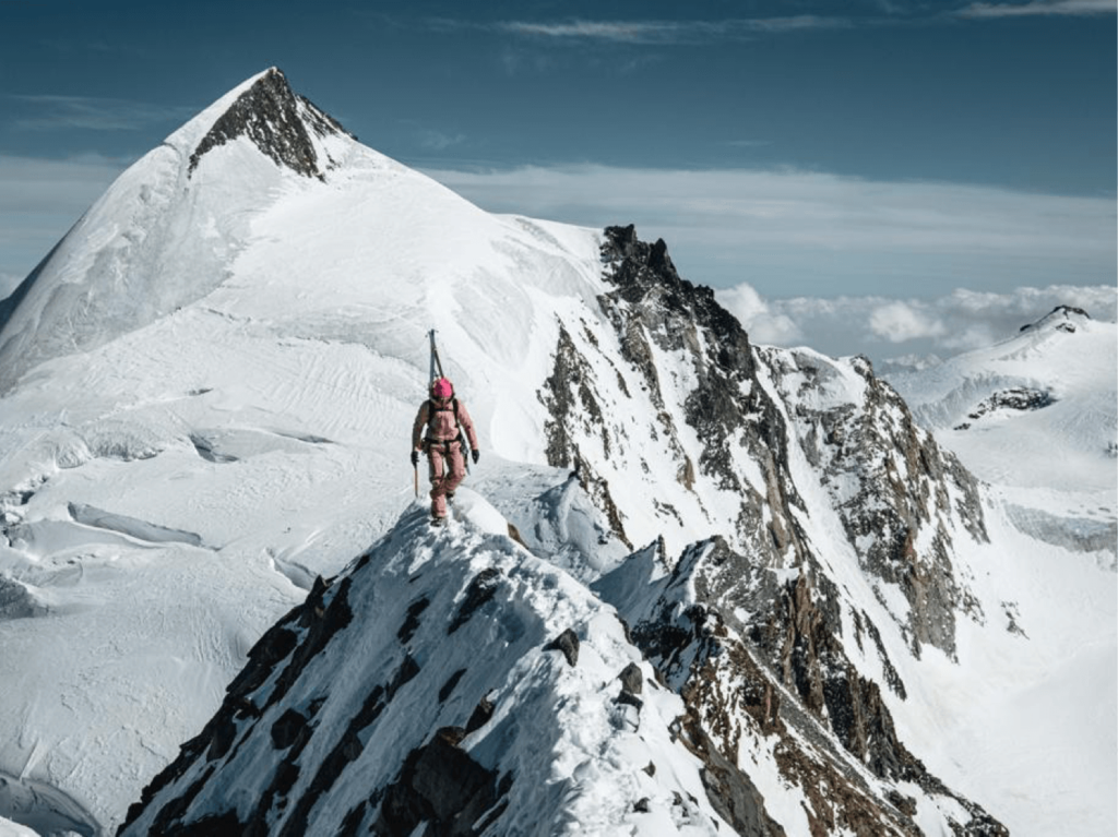 walking the mountain ridge